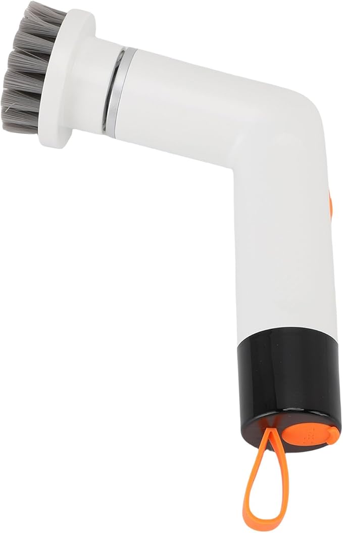 GLOGLOW Scrubber Handhold Automatic ABS Bathroom Brush Cleaner with Lithium Ion Battery Fast for Tub and Tile (White)