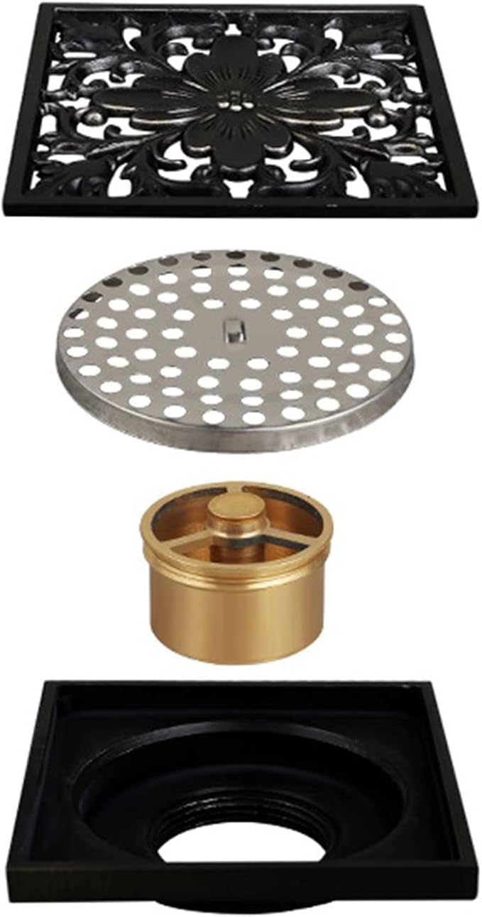 Invisible Floor Drain Square Drain Strainer Hair Catcher Anti-blocking Backflow Preventer For Bathroom Kitchen Laundry