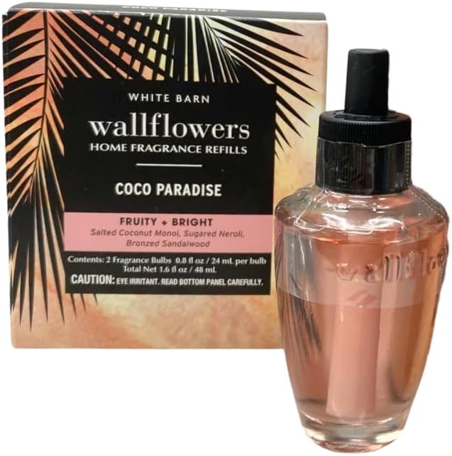Bath &amp Body Works COCO PARADISE Wallflowers Home Fragrance Refill 0.8 fl oz - Pack of 4