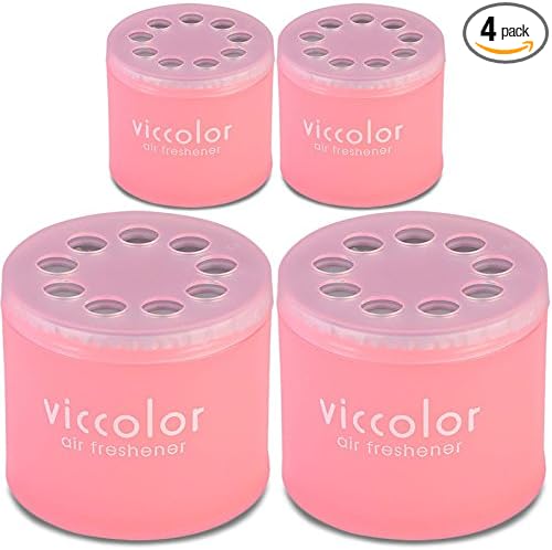 4x Round Can Style 2.5 Diameter 2.128 Height Angel Snow Scent VicColor Air Freshener Odor Smell Eliminator Deodorize For Interior Indoor Car Vehicle Bathroom Restroom Home Office Universal