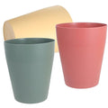 3pcs Nordic Style Plastic Trash Can Open Top Reusable Wastebasket for Bedroom Bathroom Office Small Capacity Minimalist Design PP Material