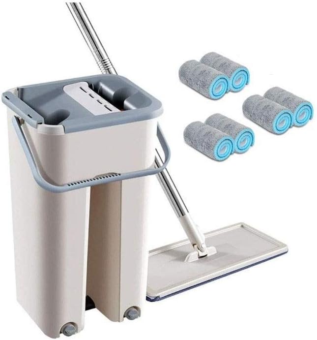 Automatic Spin Mop Free Hand Washing Ultrafine Fiber Cleaning 360° Rotation Microfiber Flat Squeeze Bucket
