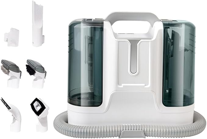 Portable Carpet Cleaner Machine Corded Lightweight Handheld Deep Cleaner Machine for Pet Stains Sofa Rug Mattress Car Seat and Curtain