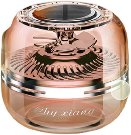 1 Air Freshener Solar Car Perfume Seat Light Energy Sensing Rotating Perfume Essential Oil Perfume Car accessories Bring You Comfortable Driving Usually Lasting About 3 months (Brown Fantasy)