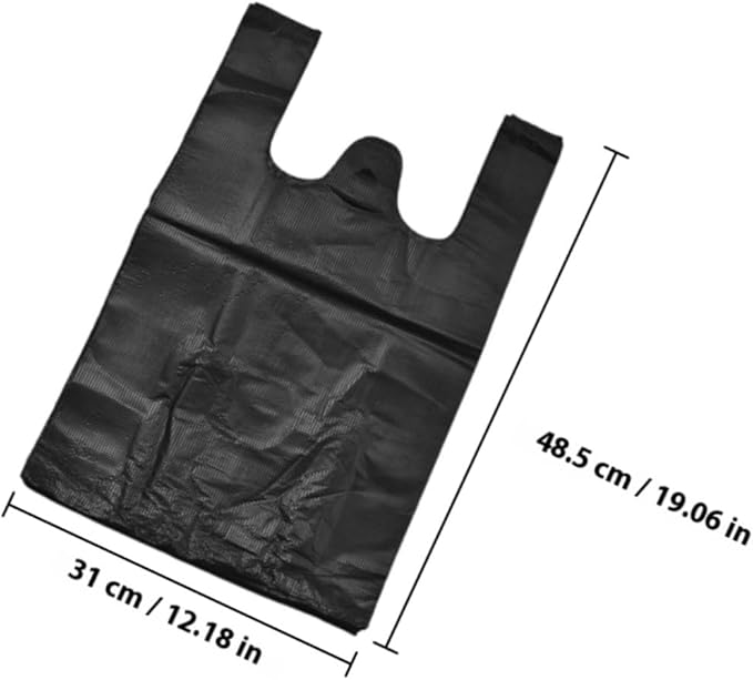200pcs Thickened Plastic Trash Bags Black Kitchen and Bathroom Garbage Bags Leak-resistant Household Trash Liners for Bedroom and Home Use