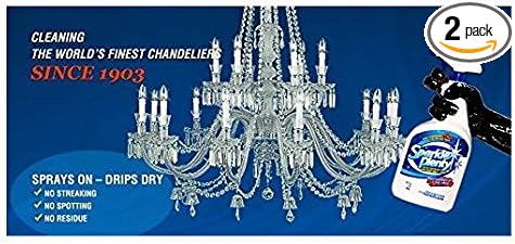 Sparkle Plenty Crystal Chandelier Cleaner Spray | Drips Dry | Home Cleaning Supplies | Crystal Cleaner | Fine Collectables Cleaner | Glass Cleaner | Figurine Cleaner | 32 fl oz (Pack of 2)