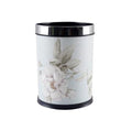 MYtodo Creative 12L Straight Barrel Wastebasket lidless Hotel Bathroom Plastic Trash can (Light Blue Flower)