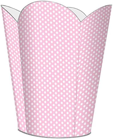 Marye-Kelley WB801 -Pink Polka Dot Wastepaper Basket