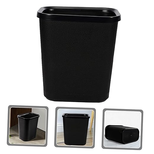 Thickened Plastic Trash Can Wastebasket for Home Bathroom Bedroom Office Hotel Opening Garbage Bin with Simple Design Practical Narrow Rectangular Container for Neat Living Spaces