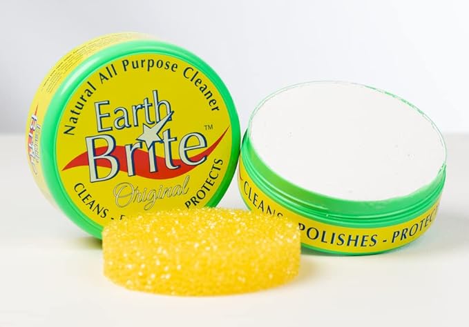 All Natural Multipurpose Cleaner for Bathroom Floor Kitchen and More | 300g Original Natural Clay Tub + Sponge (2-Pack) Includes Bonus Diamond Towel Cleaning Supplies Kit