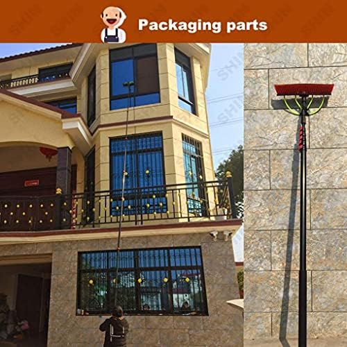 Telescopic Pole Kit Cleaning BrushWindow Cleaning Brush Telescopic Window Cleaning Pole Window Cleaner Kit Water/Hose Fed Pole Photovoltaic and Solar Panel Cleaning