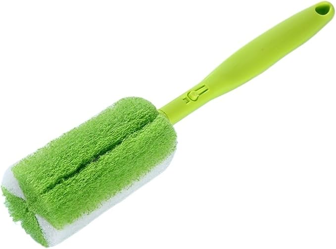 Water Cup Cleaning Brush Long Handle Sponge Washing Kitchen Baby Bottle(Green)