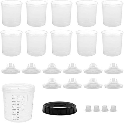 1Set 600CC Disposable Paint Cup Cup Paint Mixing Tank Type H/O Quick Disposable Cup