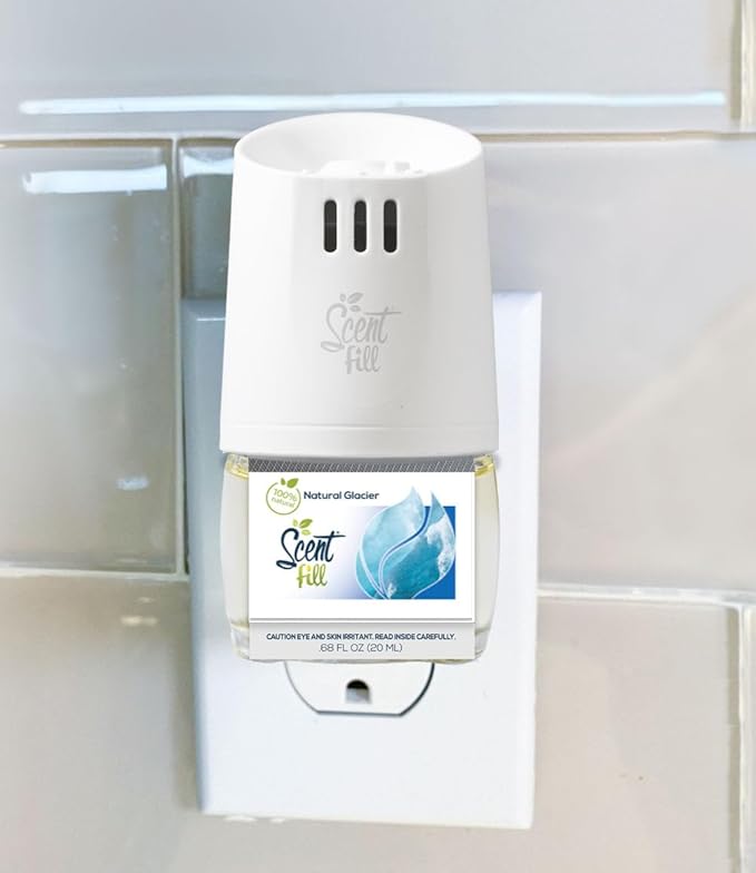 Scent Fill 100% Natural Glacier Plug in Air Freshener Scented Oil Refills 3 Refills