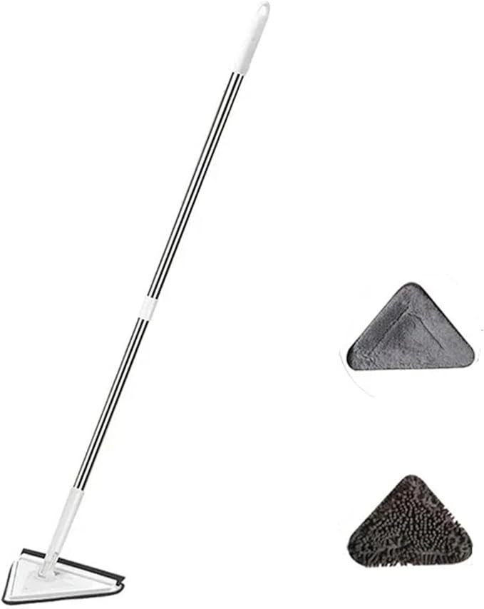 360° Swivel Telescopic Triangle Mop Cleaning Adjustable Squeeze Wet and Dry Using Absorbent Household Floor Tools(100cm mop)