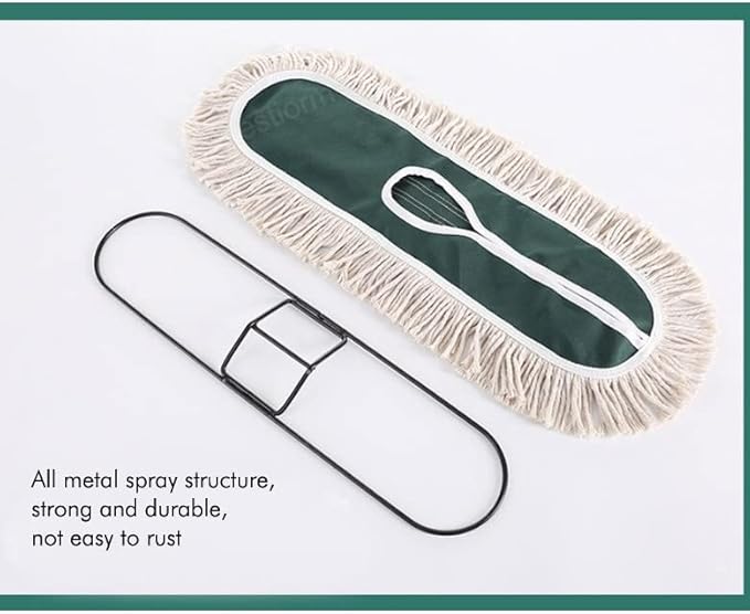 Large Cotton Thread Flat Mop with Adjustable Handle Hardwood Floor Clean Office Home Industrial Cleaner Dry Dust Floor