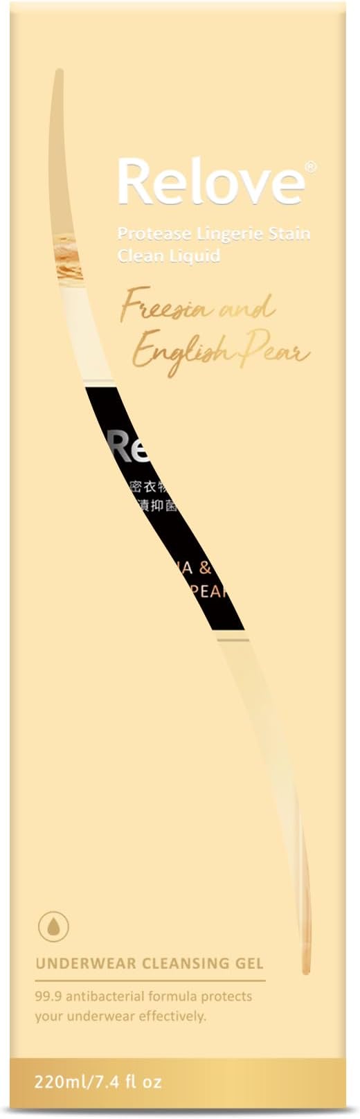 Relove Protease lingerie stain clean liquid | Remove Protein Dirt | Especially for Underwear | Fressia &amp English Pear | 7.5oz