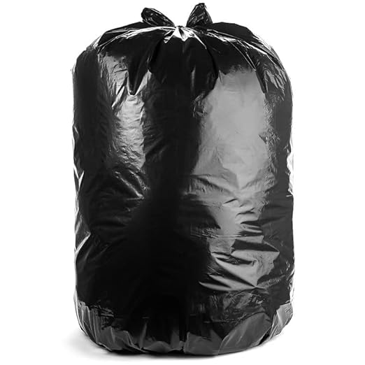 Ultrasac 55-60 Gallon 6.0 MIL Black Heavy Duty Trash Bags - 39 x 58 - Pack of 15 - For Contractor Construction &amp IndustrialUL-39586BK