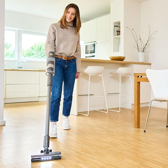 Sebo Balance A1 Cordless Lightweight Vacuum Cleaner with LED Display Advanced Filtration Electric Brush - Grey