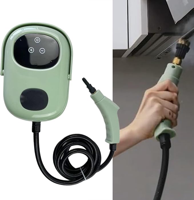 High Pressure Steam Cleaner Powerful 2500W Handheld Steam Cleaner for Home and Car Cleaning Green
