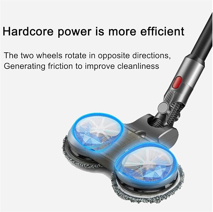 Electric Wet Dry Mop Head Brush Head Compatible with Dyson V8 V7 V10 V11 Vacuum Cleaner Replaceable Parts with Water Tank Accessories (Color : 12pcs mop Cloths)