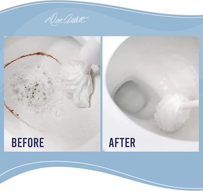 Don Aslett Johnny Mop | Set of 5 Toilet Brushes | 14 Handle to Easily Clean Toilet or Shower | Scratch Free Bowl Swab | Safe to Use with Your Favorite Toilet Bowl Cleaner