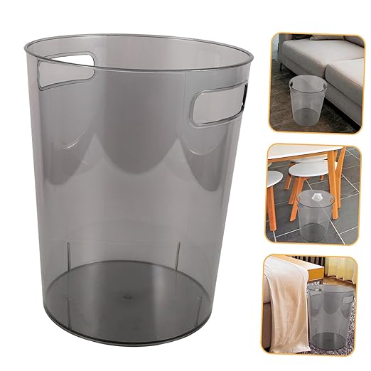 Modern Small Trash Can for Bedroom Plastic Garbage Bin Easy-Access Wastebasket for Home Office Stylish Design Fits Any Decor for Compact Spaces