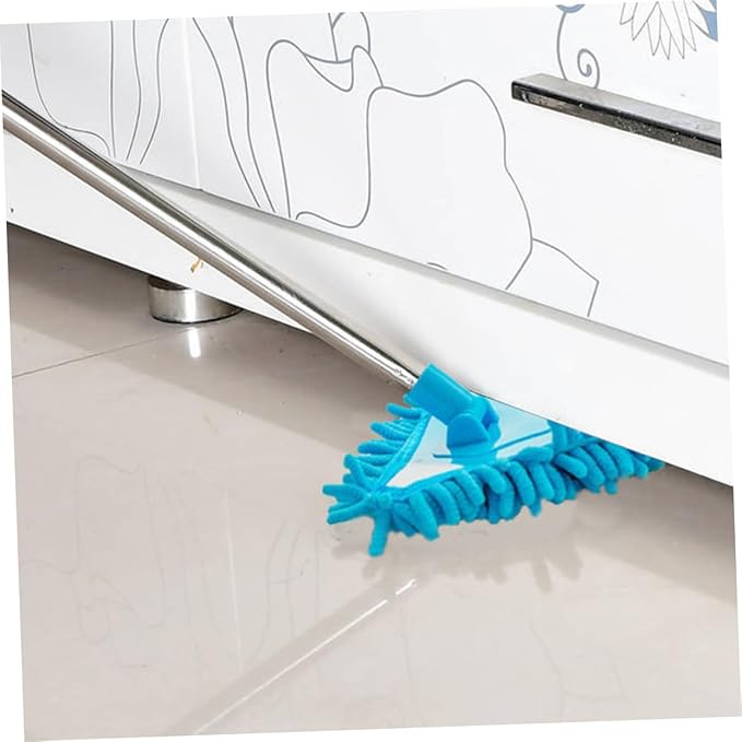1Pc Lightweight Triangular Mop Rotatable Household Cleaning Tool Mini Mop for Hard Floors Soft Microfiber Head for Results