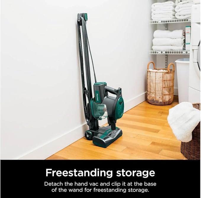 Shark Corded Stick Vacuum Ultra-Lightweight Swivel Steering Powerful Deep-Cleaning Floor-to-Ceiling Versatility Converts to a Handheld Vacuum Carpets &amp Hardfloor Green CS110EM