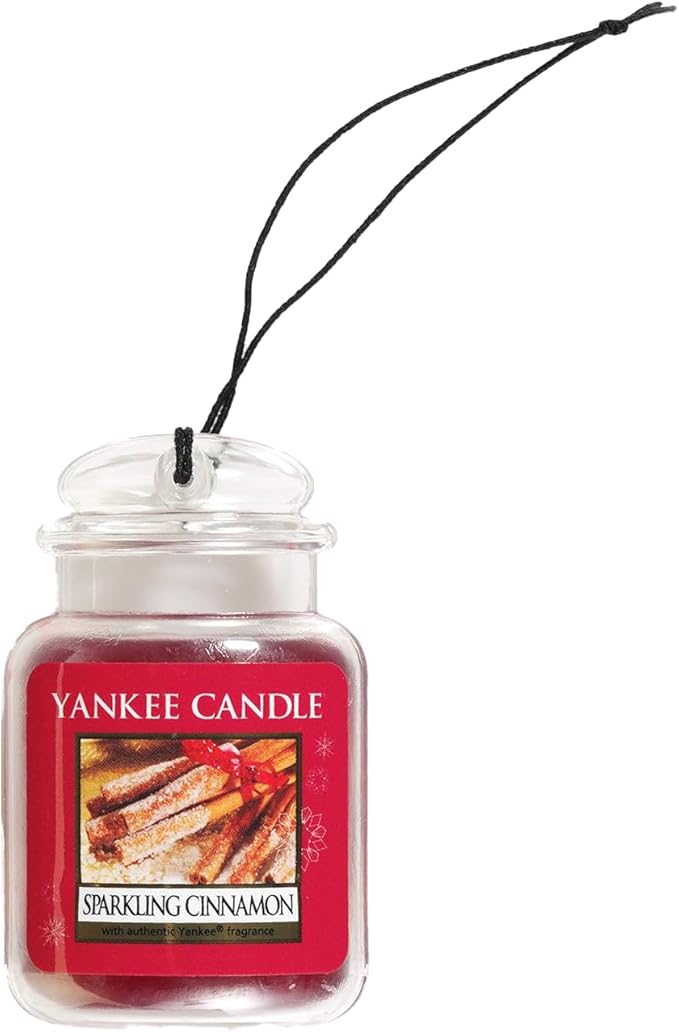 Yankee Candle 1220909E Car Freshener Car Jar Ultimate Sparkling Cinnamon (3 Packs)