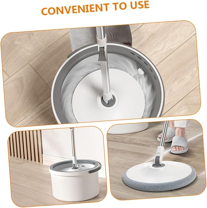 Household Rotary Mop Sewage Separation Technology 360° Rotating Absorbent Mop for Efficient Floor Cleaning for Hardwood and Tile Surfaces Lazy Hand-Free Design for Easy Use