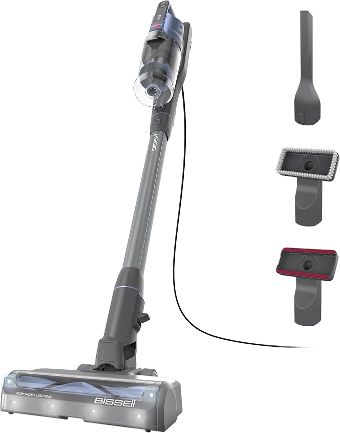 Bissell PowerClean Corded Stick Vacuum Tangle-Free Brush Roll 30-Foot Power Cord Self-Standing HEPA Filtration 4282K