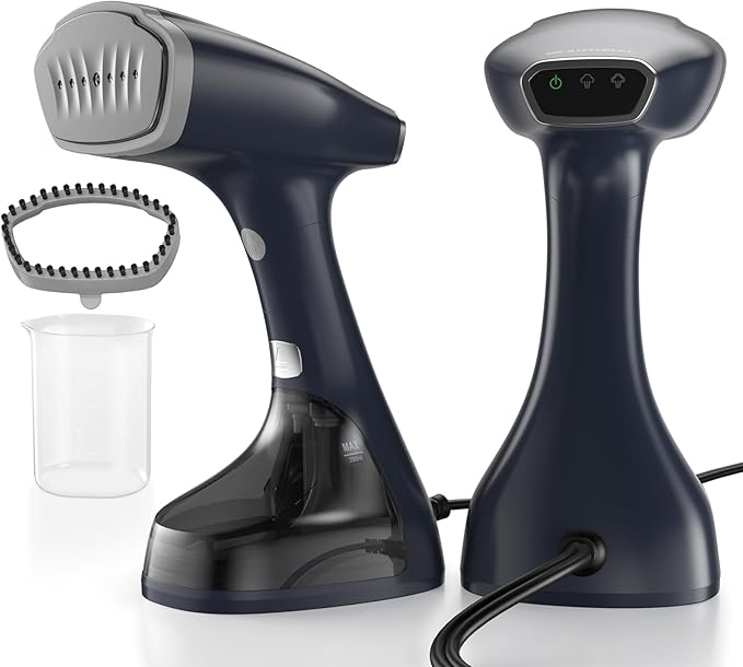 BEAUTURAL Handheld Garment Steamer for Clothes Handheld Steamer with Foldable Design Easy to Remove Wrinkles 1500W 25-Second Fast Heat up 2 Steam Level Setting with Continuous Steaming