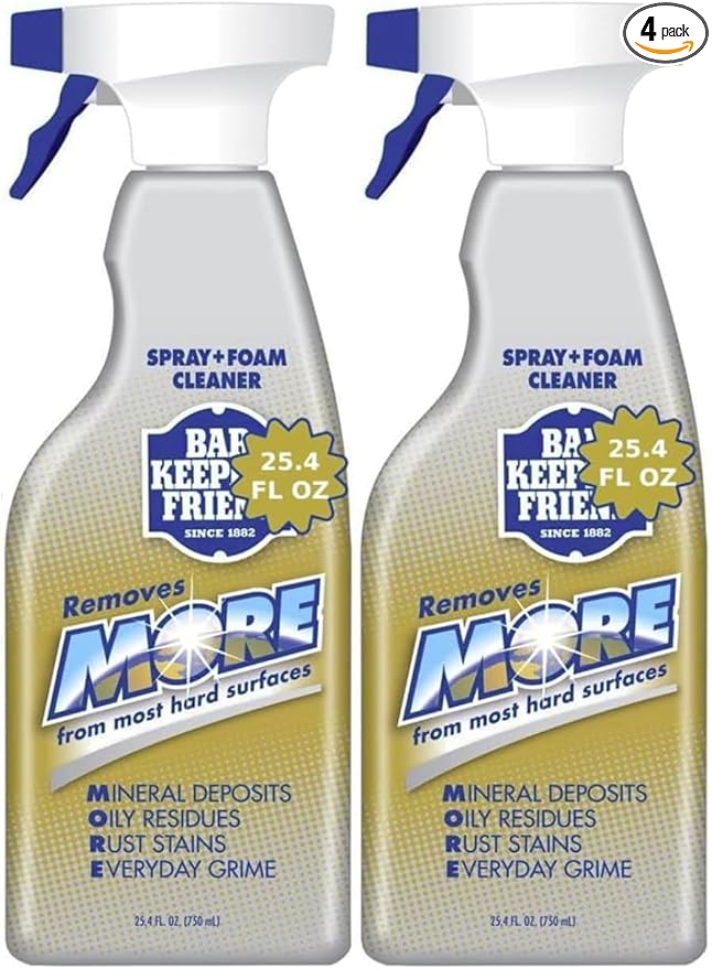 Bar-Keeper’s-Friend More Spray and Foam Cleaner 25.4oz Hard Water Stain Remover Pack of 2