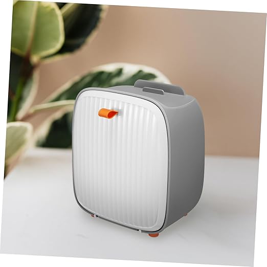 Vaguelly Mini Desktop Trash Bin Lid Stylish Rubbish Can for Office and Bedroom Compact Wastebasket Organizer for Countertop Bathroom and Dorm Use