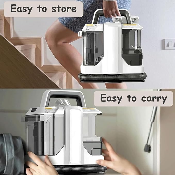 Handheld Carpet &amp Upholstery Spot Cleaner – Corded Deep Cleaning Machine with Dual Removable Water Tanks for Pet Stains Sofas Carpets &amp Car Seats