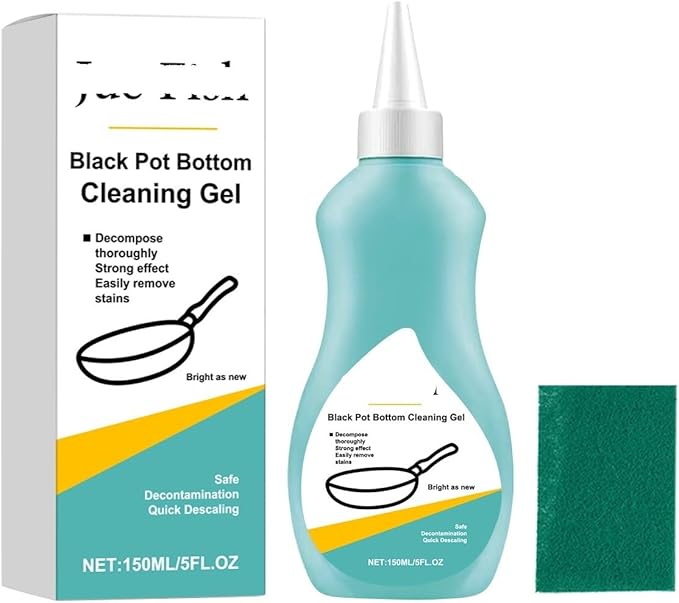 Pot Bottom Cleaner Kitchen Grease &amp Rust Remover Safe For Cookware Easy Stain Removal With Long-Lasting Shine(2PCS)