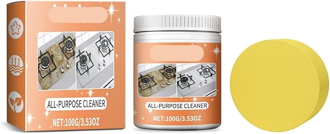 Multi-Purpose Cleaning Paste For Kitchen &amp Bathroom - Removes Stains Grease - Safe For Stoves Range Hoods - Shines Metal Prevents Rust(3PCS)