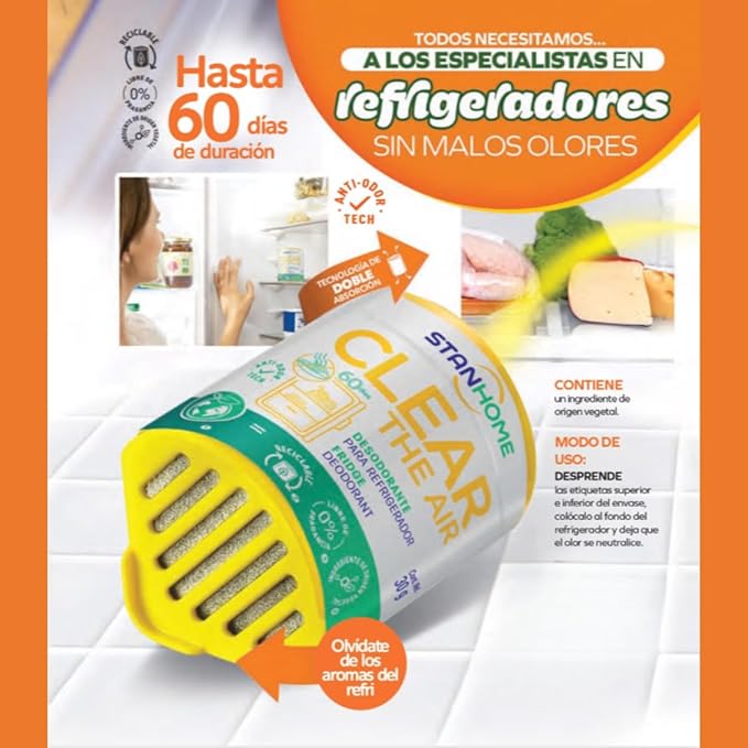 STANHOME Clearthe Air Stanhome Refrigerator Deodorizer 4 Pcs Economical and Efficient Refrigerator Deodorizer