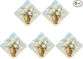 5PCS Car Air Freshener Hanging Personalized Double Sided White Tulip Car Fresheners Long Lasting New Cars Scents Cute Automotive Freshies for Closets Drawers (tea)