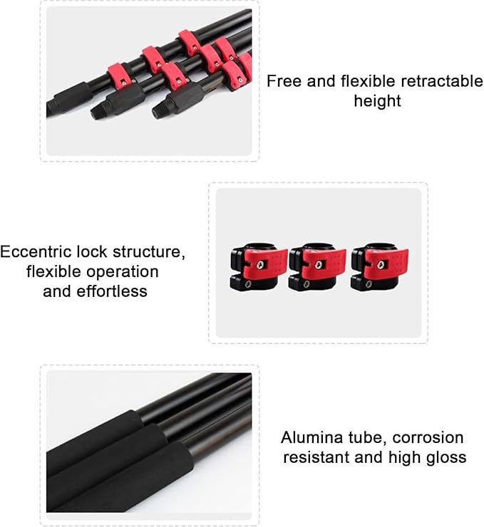 Telescopic Solar Panel Cleaning Brush Kit Photovoltaic Panel Cleaner Tool Window Glass Cleaning Brush with Sprayer Water Fed Pole (Color : 5.4m/18ft)