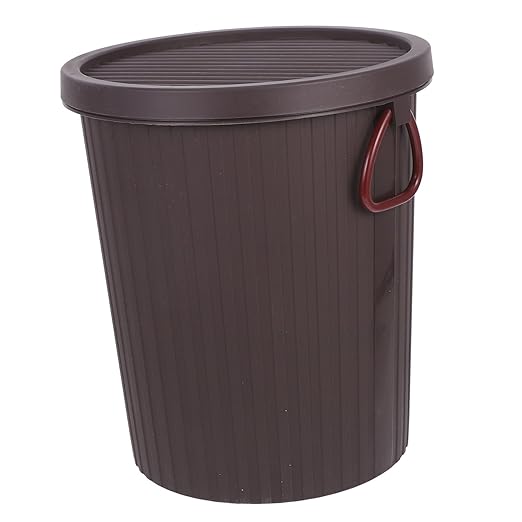 PRETYZOOM Tea Trash Can Office Garbage Can Trash Bin with Lid Compost Pail Small Waste Basket Countertop Compost Bin Waste Basket Bathroom Garbage Bathroom Trashcan with Lid Pp Coffee