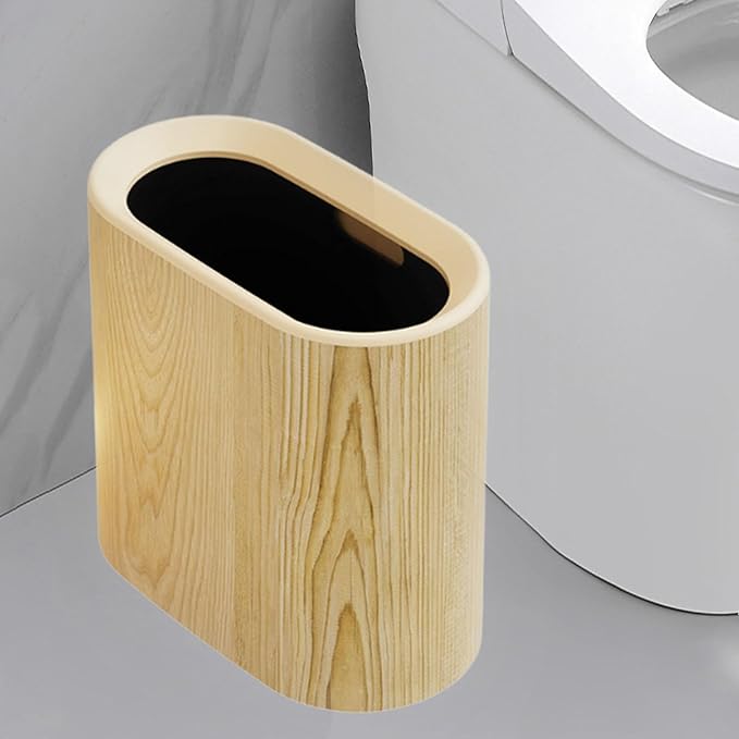 Yajuyi Trash Can Waste Paper Bucket Toilet Wastebasket Restroom Waste Basket for Office Without Lid