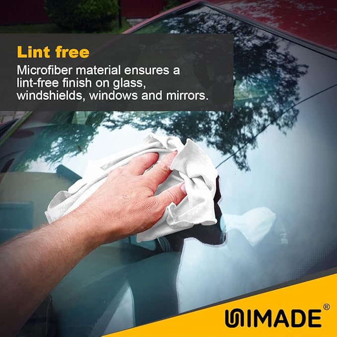 Shop Rags 100 Sheets Microfiber Cleaning Cloth Commercial Grade Washcloths Lint-Free Bulk Shops Towels for Cars Mechanic Restaurant Garage Housekeeping 11x 9 White