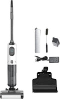 Floor Scrubber Cordless Vacuum Mop Wet Dry Floor Cleaner for Home Hardwood Floors Tiles Carpets Brushless Motor One-Click Self-Cleaning Voice Prompt Pet Hair Removal Standard