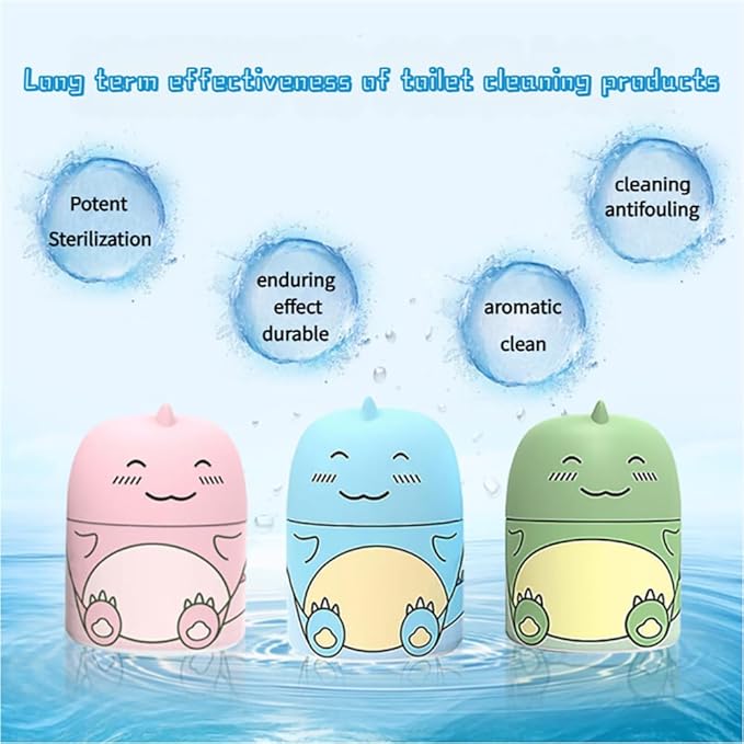 Toilet Cleaner &amp Toilet Deodorizer Wonder 2025 New Toilets Bowl Cleaner Bottle Cute Dinosaur-Shaped Bathroom Toilets Tank Cleaner with Ocean Jasmine And Peach Scent (3 Jasmine)