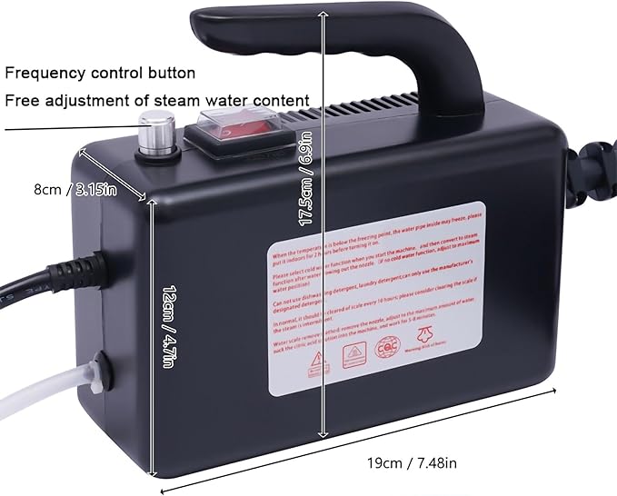 2600W High Pressure Steam Cleaner Portable Handheld Steam Cleaner High Temp Steam Cleaning Machine with Brush Heads &amp Insulation Gloves for Cleaning Upholstery Bathroom Car Detailing (Color :