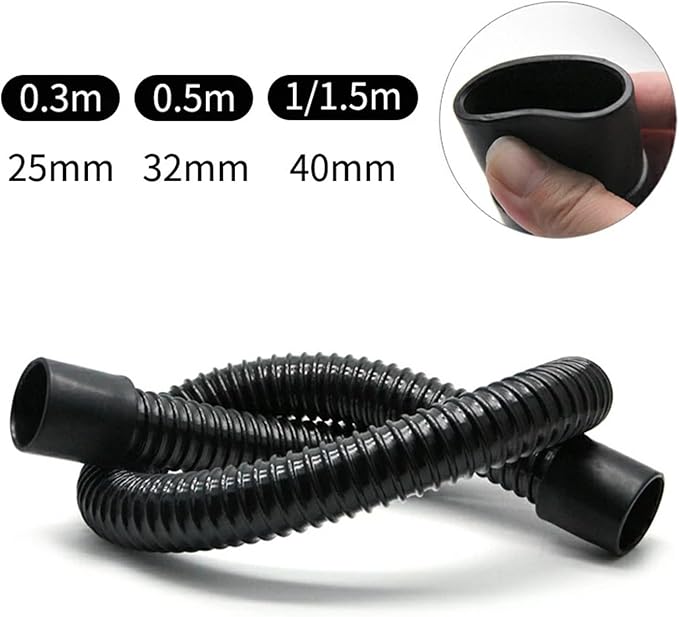 25/32/40mm Aquarium Corrugated Pipe Fish Tank Inlet Outlet Joint Durable Water Pipe Aquarium Supplies Fittings 0.3/0.5/1/1.5m(32mm x 1m)