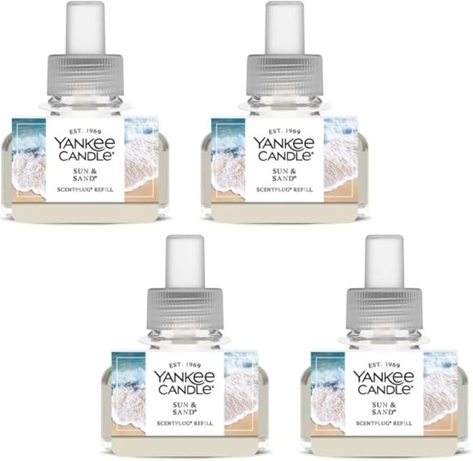 Yankee Candle ScentPlug Refill Sun &amp Sand 1 CT (Pack of 4)