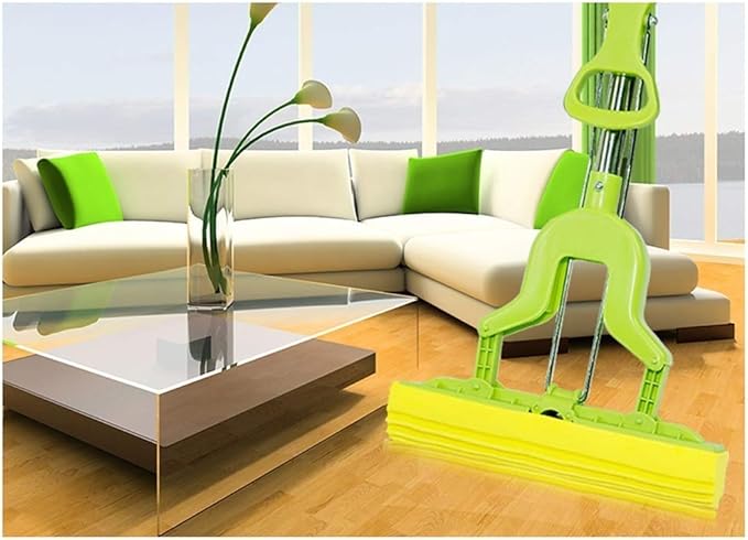 Sponge Mop and Super Absorbent Self Cleaning Lazy Floor with Washing Drying